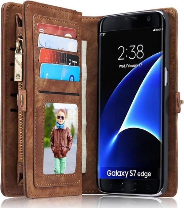 Produktbild Caseme Samsung Galaxy S7 Edge Echtleder Portemonnaie Karten Hülle (Samsung Galaxy S7 Edge)