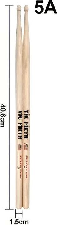 Actual product image Vic Firth 2 Paar Drumsticks 5A Hickory (Drum set)