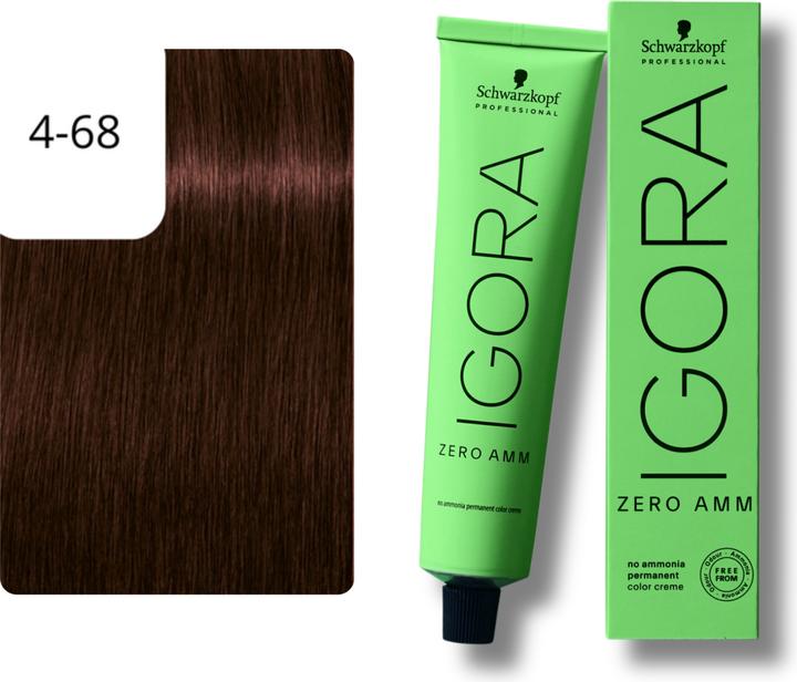 Produktbild Schwarzkopf Igora Zero AMM - 4-68 Mittelbraun Schoko Rot (4-68 Mittelbraun Schoko Rot)