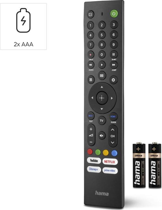 Produktbild Hama Universal-Fernbedienung für Sony TVs, IR, lernfähig, mit 4 App-Tasten (Universal Fernbedienung, Infrarot)