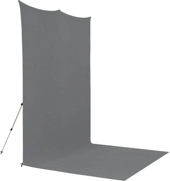 Actual product image Westcott X-Drop Pro - Neutral Gray (8' x 13') Neutral Gray Backdrop Sweep, 2.4x4m (243.80 cm)