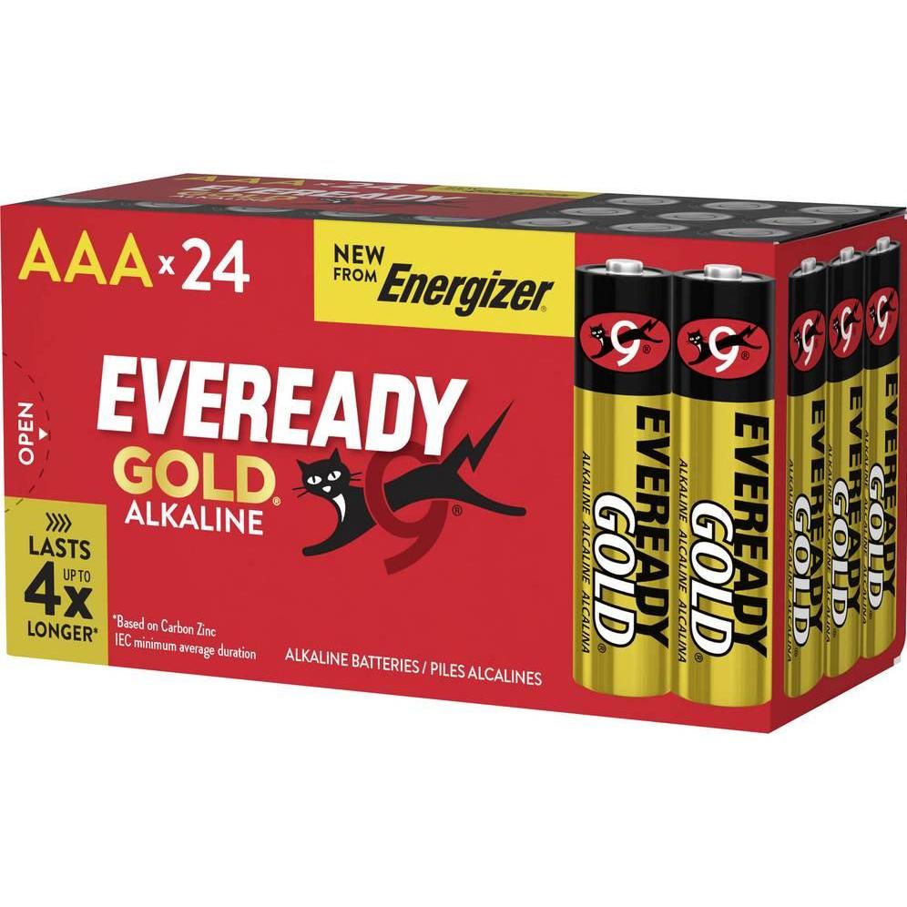 Energizer Batteria Eveready E304401100 Micro (AAA) 1,5 V 24 pezzi. (24 pz., AAA / LR03 / Micro / R03 / AM4 / MN2400 / KR03), Batterie + pile