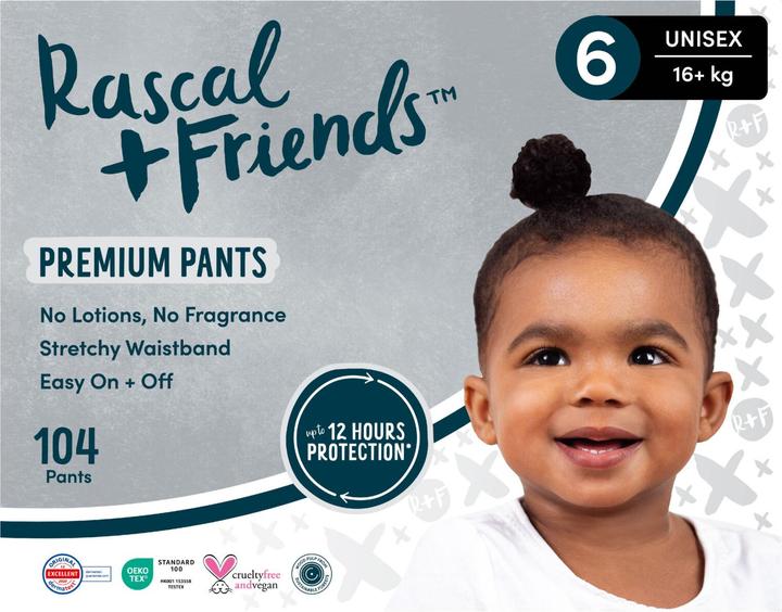 Rascal+Friends Premium Pants (Size 6, Monthly box, 104 Piece)