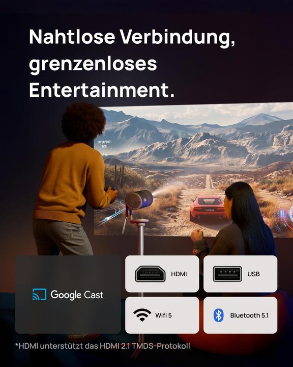 Produktbild XGIMI Mini Beamer Set mit PowerBase (Full HD)