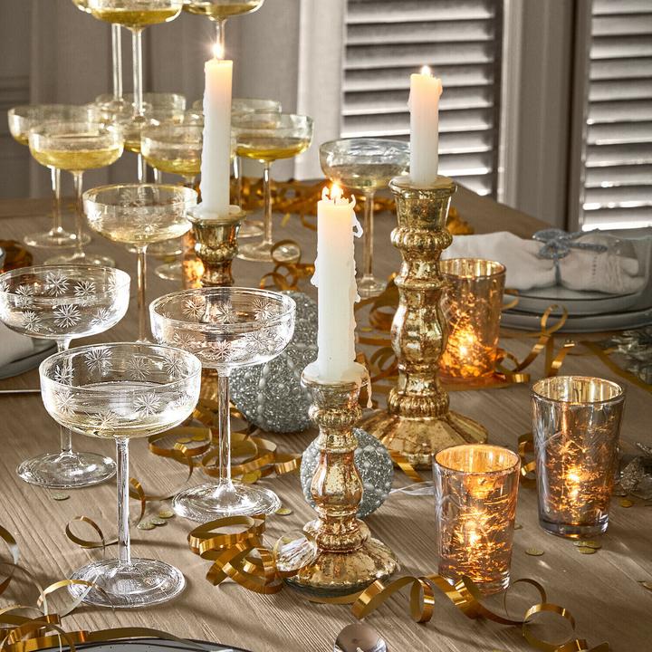 Immagine prodotto Loberon Set di 6 candelieri Quirène oro/chiaro