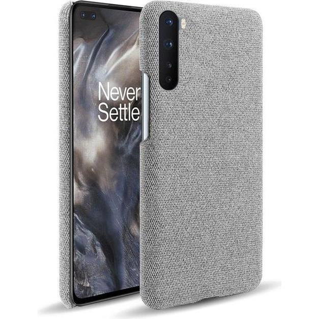 MU Style Hardcase mit Stoffrückseite (OnePlus Nord), Smartphone Hülle, Grau