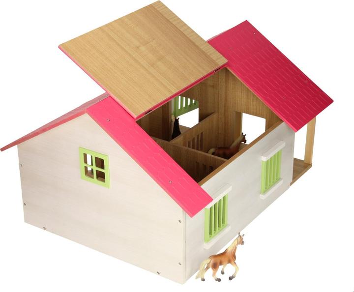 Produktbild Kids Globe Farming Pferdestall Pink mit 2 Boxen und Aufbewahrung