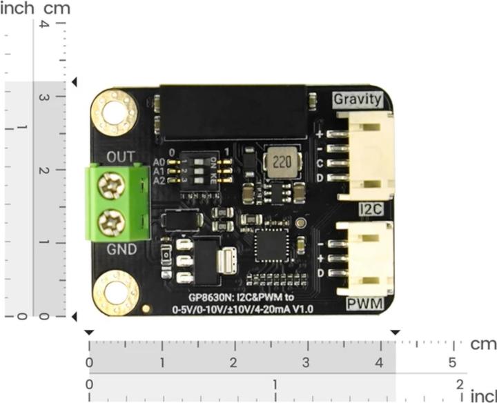 Produktbild DFRobot Gravity GP8630N I2C PWM DAC Modul 10V