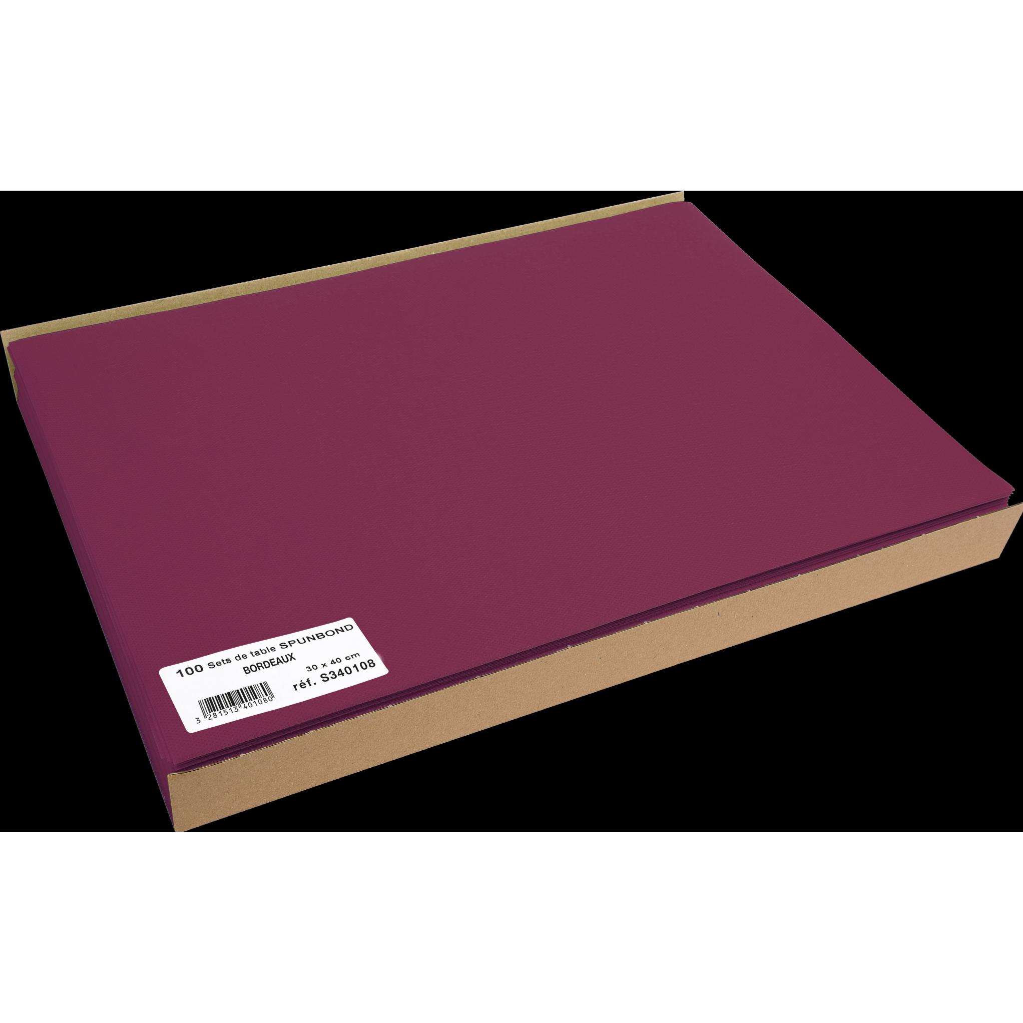 Thumbnail - PROnappe, Tischset, Einweg-Tischset Spunbond, 400 x 300 mm, bordeaux (100 x, 30 x 40 cm)