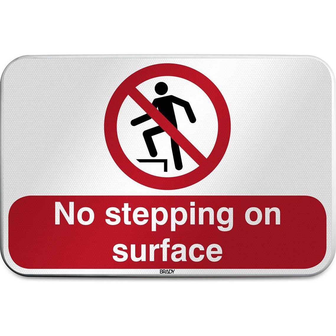 Brady, Sicherheitskennzeichnung, ISO Safety Sign - No stepping