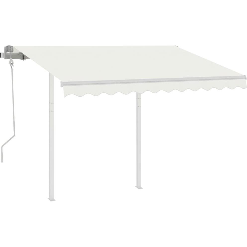 VidaXL, Markise, Stützen für Markisen Weiss 300x245 cm Eisen,Farbe: Weiss (3 m)