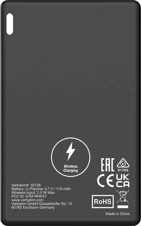 Immagine prodotto Verbatim My Finder Card Bluetooth nero - urządzenie do śledzenia MYFCR-01B 32138 (iOS, Apple, Mac OS)