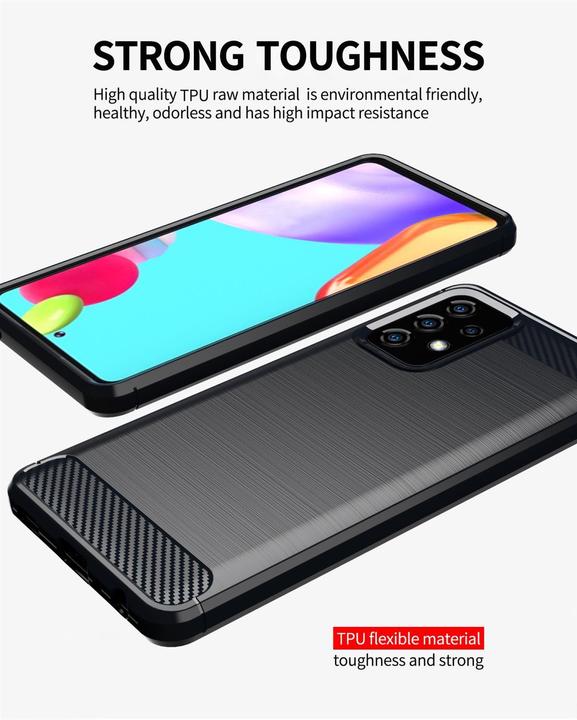 Actual product image Cadorabo TPU Ultra Slim carbon stainless steel Combi Cover (Samsung Galaxy A72 5G)