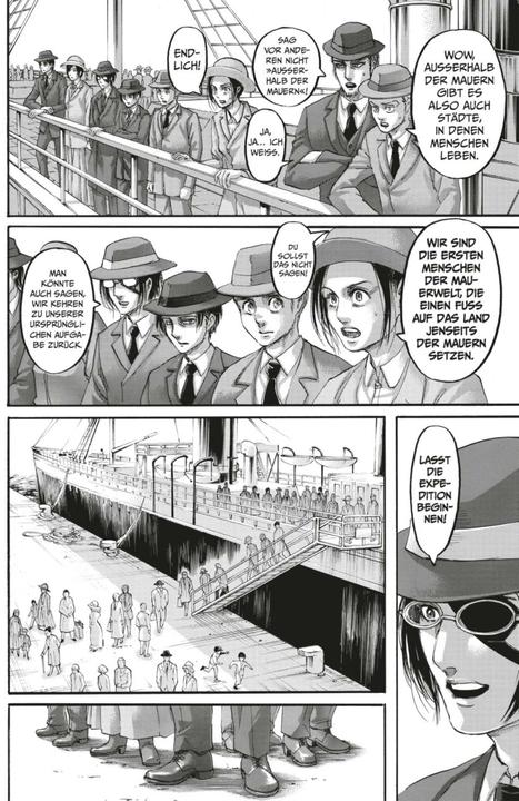 Produktbild Attack on Titan, Bände 31-34 im Sammelschuber mit Extra (Deutsch, Hajime Isayama, 2022)