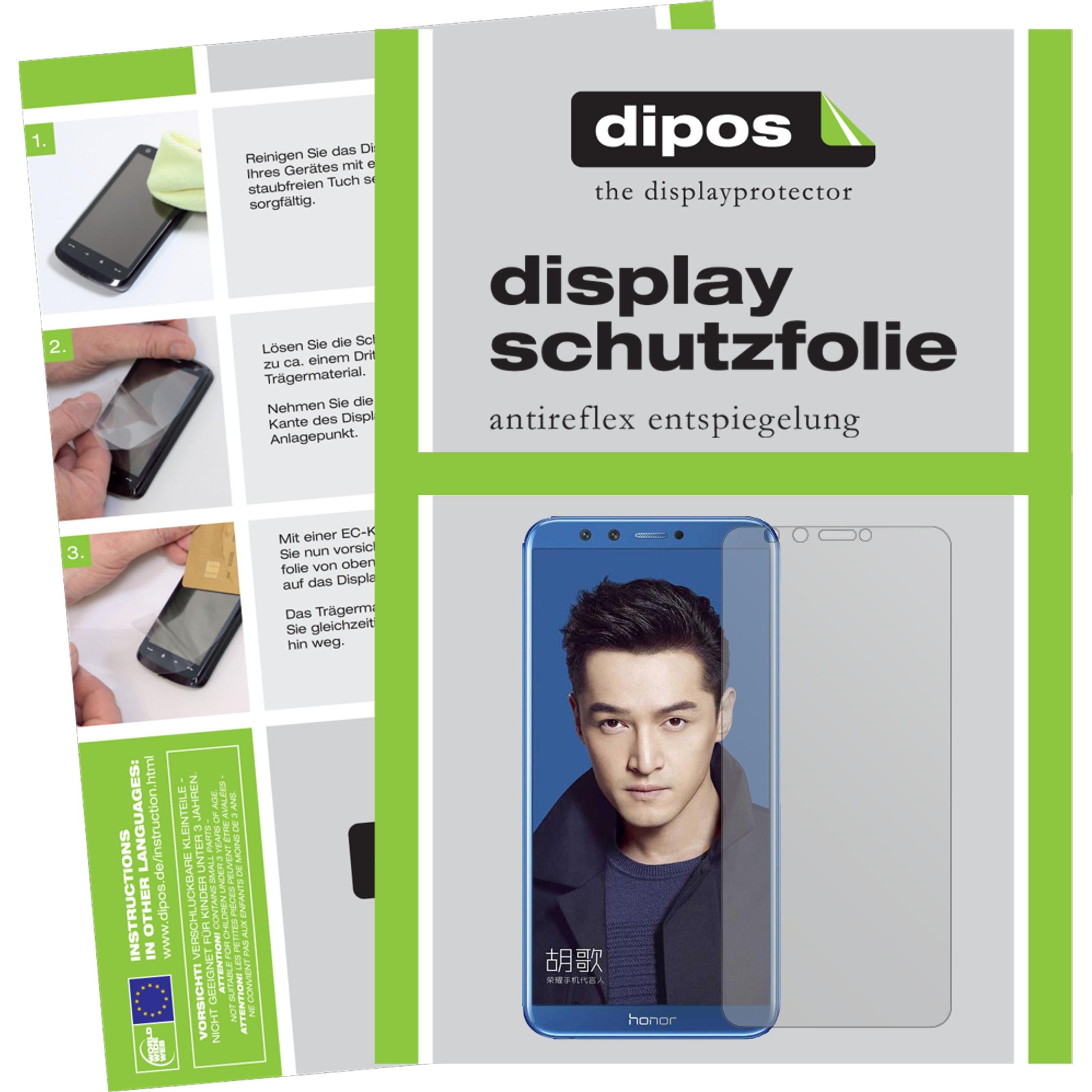Dipos Displayschutzfolie Antireflex (2 Stück, Honor 9 Lite), Smartphone Schutzfolie, Transparent