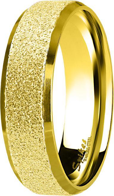 Image du produit Star Piercing Bague dorée polie et mouchetée au centre (sans laiton, Acier chirurgical 316L)