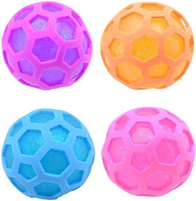 Johntoy Glitzer-Quetschball, sechseckig