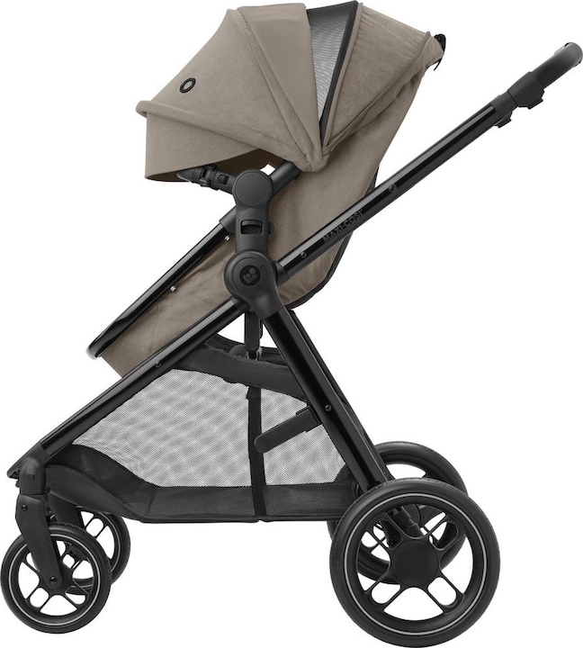Actual product image Maxi-Cosi Zelia 3 Luxe Twillic Truffle Fr (Black glossy frame & Black Leather)