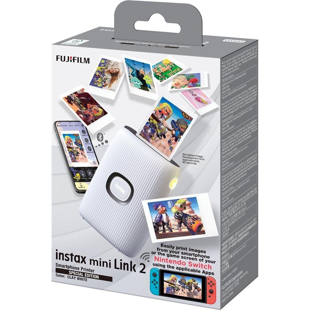 Fujifilm Fuji - Instax Mini Link 2 Clay White - Edizione speciale, Pellicola istantanea, Bianco