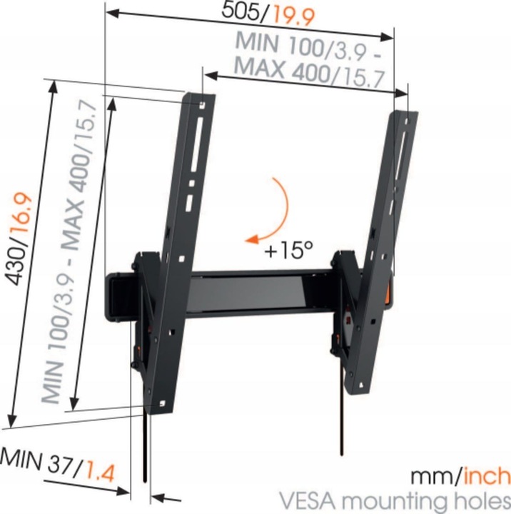 Produktbild Vogels Wall 3215 (Wand, 55", 30 kg)