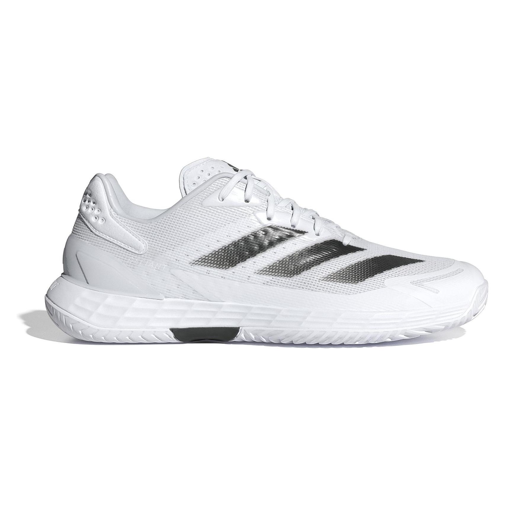 Adidas, Herren, Tennisschuhe, Defiant Speed 2 (44), Weiss, Schwarz, Grau