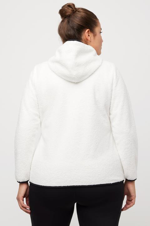 Produktbild Ulla Popken Fleece-Hoodie, Koordinaten-Druck, Zipptaschen, Langarm (46, 48)