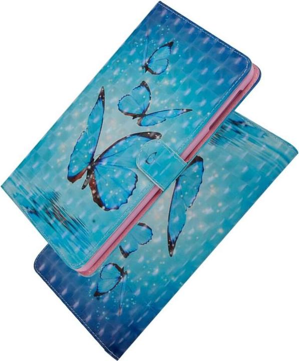 Produktbild Cover-Discount iPad 10.2 - Etui Glitzer Effekt Schmetterling blau (Apple iPad 2019 (7. Gen), Apple iPad 2020 (8. Gen), Apple iPad 2021 (9. Gen))