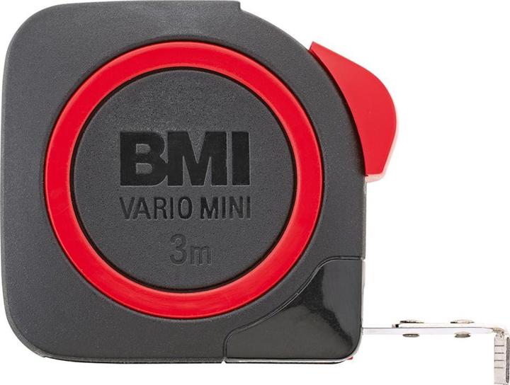 Immagine prodotto BMI Metro tascabile a rullo VARIO Mini Lunghezza 3 m Larghezza 10 mm mm/cm EG II ABS Automatico (3 m)