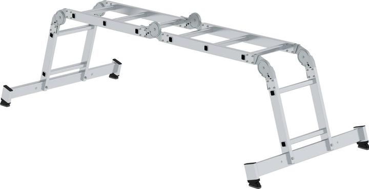 Produktbild kaiserkraft Vielzweckleiter 4-teilig mit nivello-Traverse 2x2 + 2x3 Sprossen (Mehrzweckleiter)
