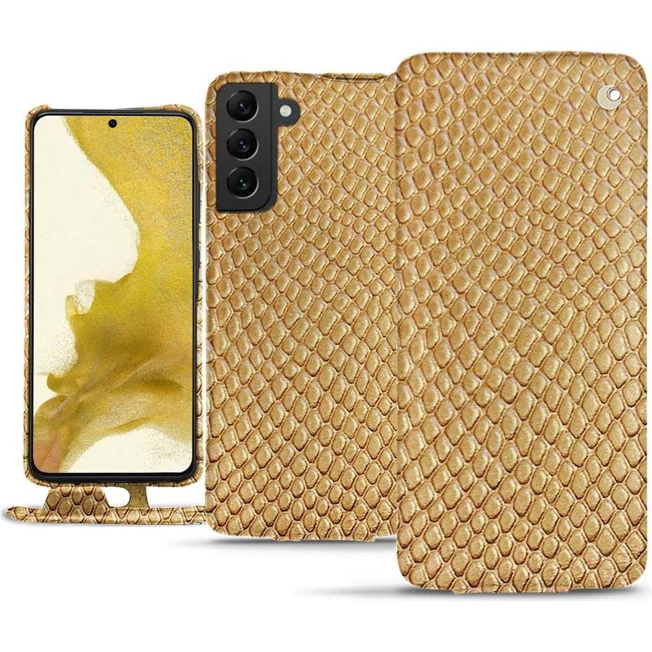 Noreve Lederschutzhülle vertikal (Samsung Galaxy S22), Smartphone Hülle, Beige