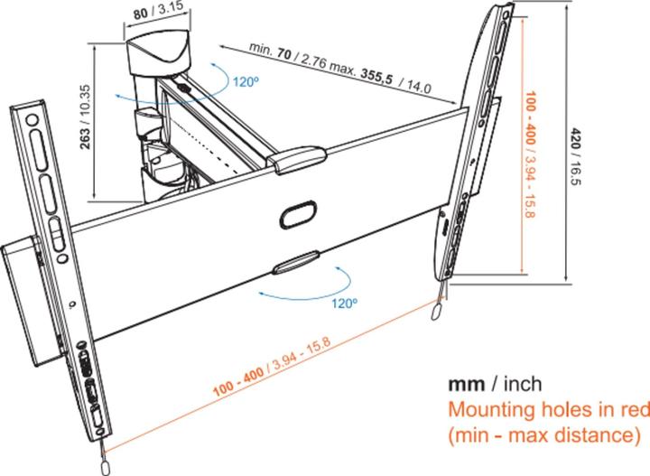 Productafbeelding Vogels Basis 25 M (Muur, 55", 30 kg)
