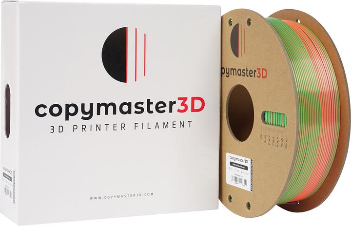 Productafbeelding Copymaster3D Tri-Silk 3D Printer Filament, 1.75 mm, blue/green/orange (PLA, 1.75 mm, Veelkleurig)
