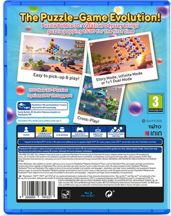 Immagine prodotto ININ Games Puzzle Bobble 3D: Odissea in vacanza (PS4, EN)