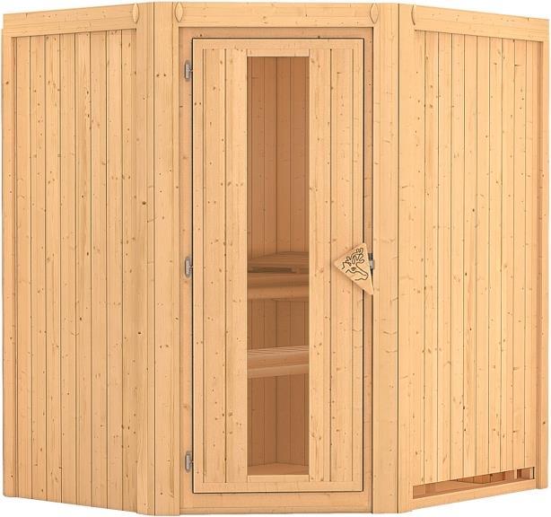 Insulated wooden door with insulating glass
