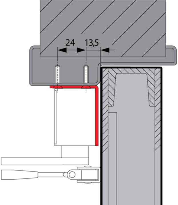 Produktbild Dormakaba Sturzfutterwinkel zu TS 73 V / 83 (Zimmertür, Eingangstür, Holztür, Balkontür, Indoor)