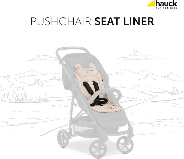 Actual product image Hauck Pushchair Seat Liner Winnie the Pooh Beige