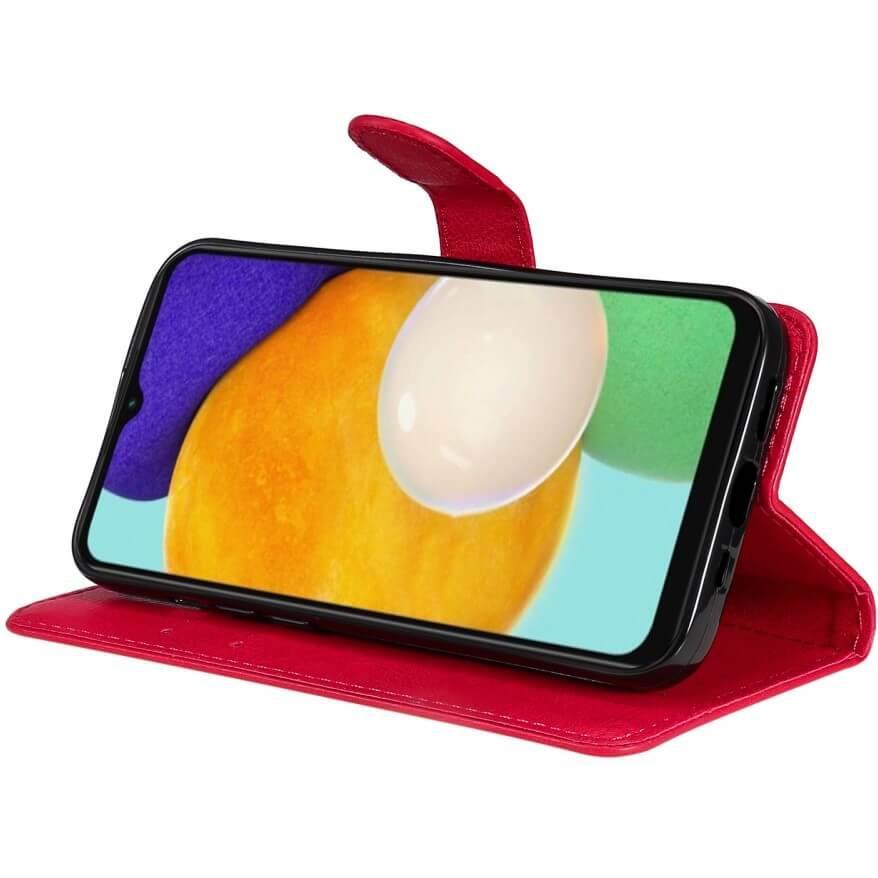 Thumbnail - Cover-Discount Galaxy A14 - Leder Etui Hülle rot (Samsung Galaxy A14), Smartphone Hülle, Rot