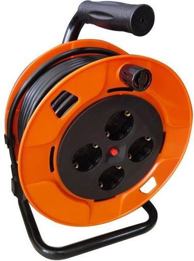 RS PRO Kabeltrommel, 50m, 4-fach, Typ F – Deutsche (50 m)