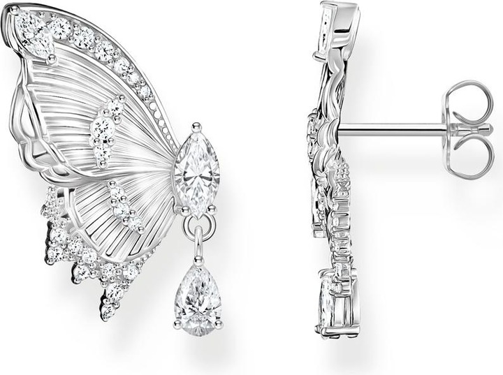 Produktbild Thomas Sabo Ohrstecker Schmetterling Butterfly Paradise mit Steinen Silber (925er Silber)