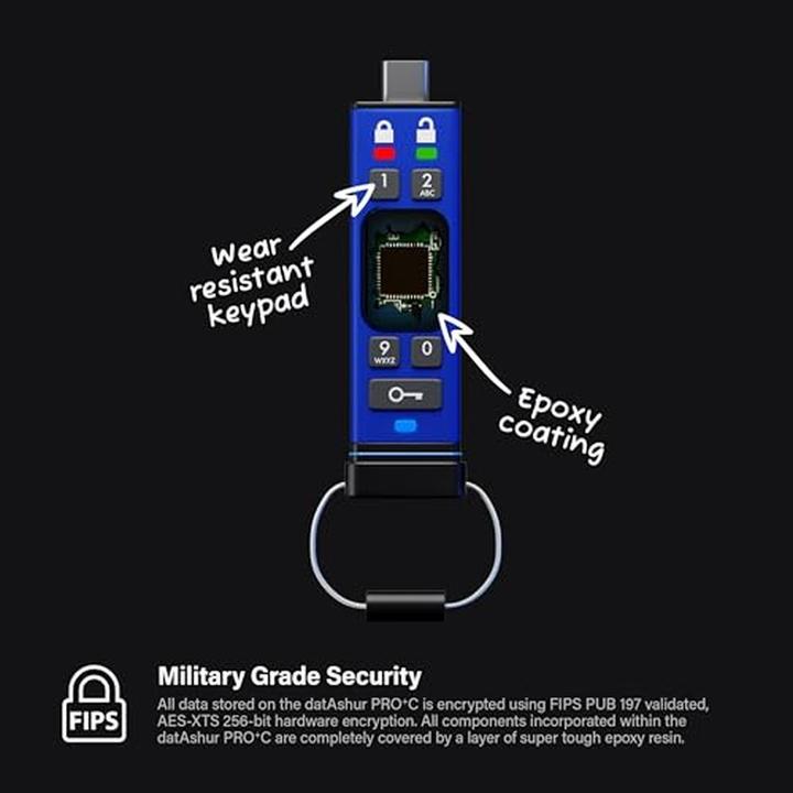 Produktbild iStorage datAshur PRO+ Type C (128 GB, USB-C)