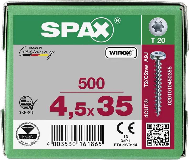 Actual product image Spax Chipboard screws PH T20 4,5x35 mm (500 Screws per piece)