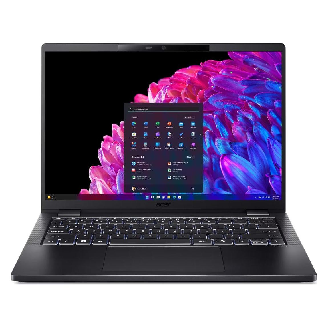 Acer TM P6 14 -" u7 16/1 W11P (14", 1000 GB, 16 GB, DE, Intel Core Ultra 7 155H), Notebook, Schwarz