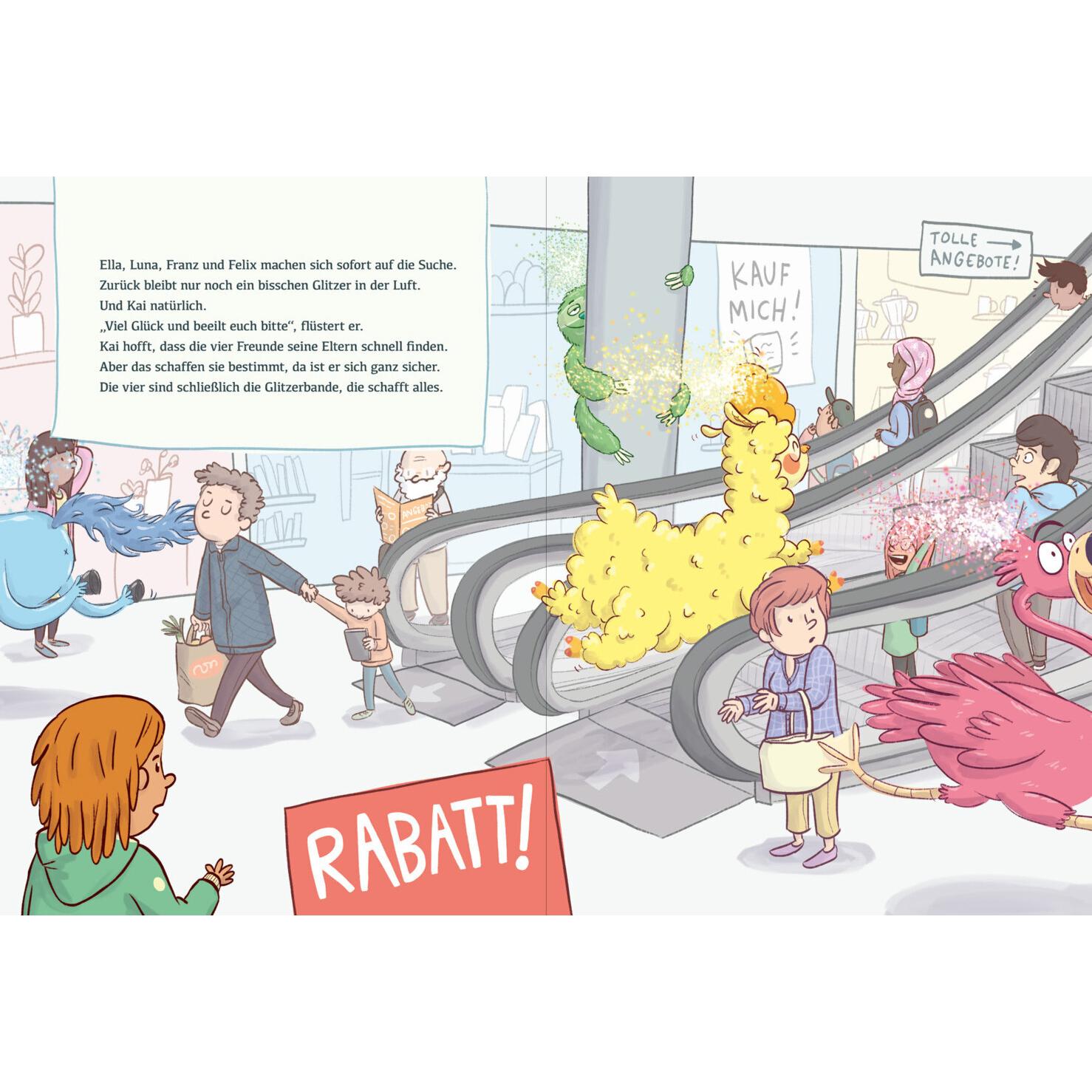 Thumbnail - Die Glitzerbande hilft immer! (Leider wird es dann meist schlimmer), Kinderbücher von Sonja Kurzbach, Rüdiger Bertram