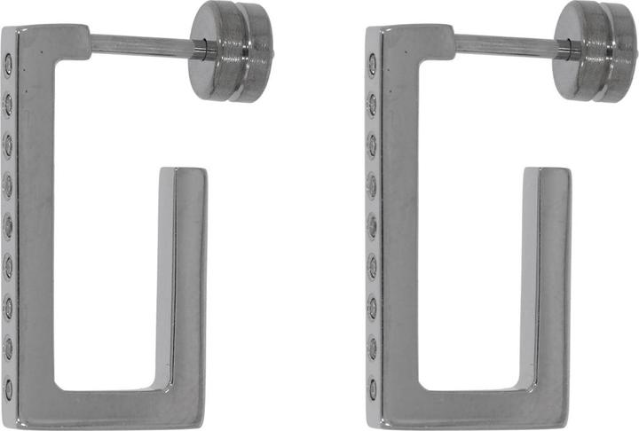 Image du produit Xen Créoles enfichables avec 18 brillants 0,09 ct. Cognac/VS-SI (Acier inoxydable)