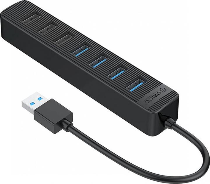 Actual product image Orico Converter TWU32-4A USB-A 3.1 hub / 1x USB-A 3.1 + 3x USB-A 2.0 + USB-C 5V/3A - black (USB-A, 4 ports)