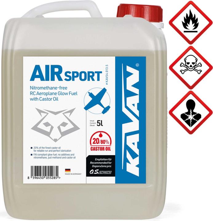 Kavan Air Sport 20/80 5 Liter Kraftstoff, Sprit, Treibstoff für Glühzünder-Motoren