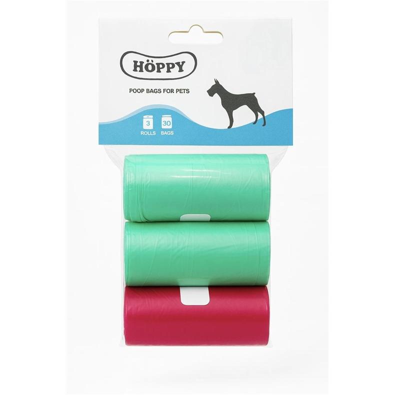 Hoppy Pets Bags for dog excrement, 3 pcs (Cane), Cura del pelo e toelettatura