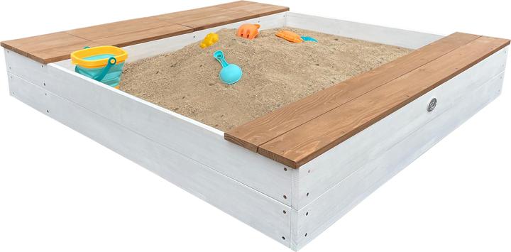 Image du produit Axi Bac à sable Evy avec bassin et espace de rangement Blanc/brun