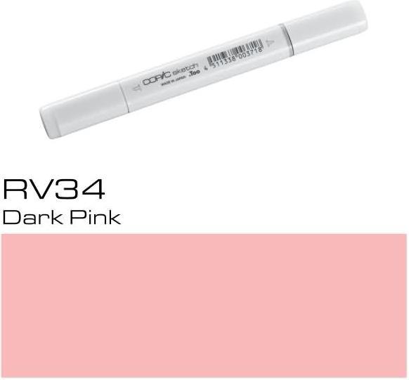 Image du produit Copic Sketch Type RV - 34 (RV34 - Rose foncé, 1 x)