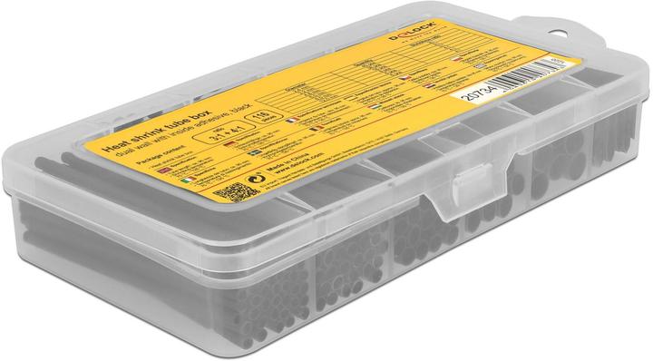 Actual product image Delock Heat shrink tubing 116-piece assortment box, black (116 x)